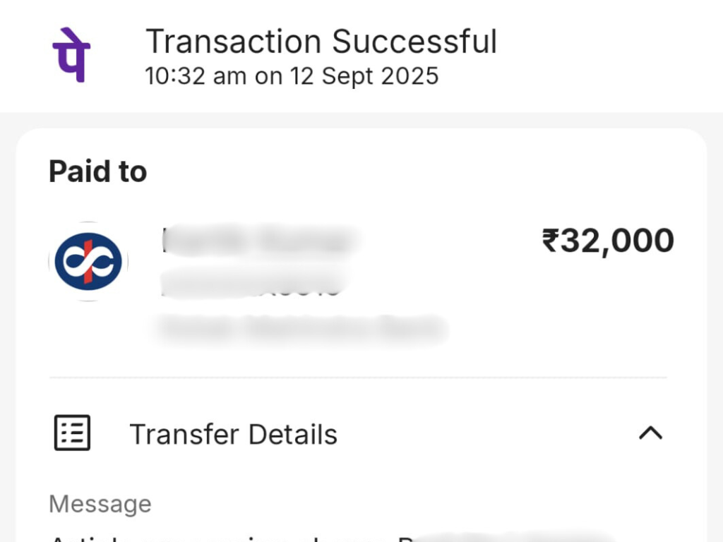 Client Payment Proof 1